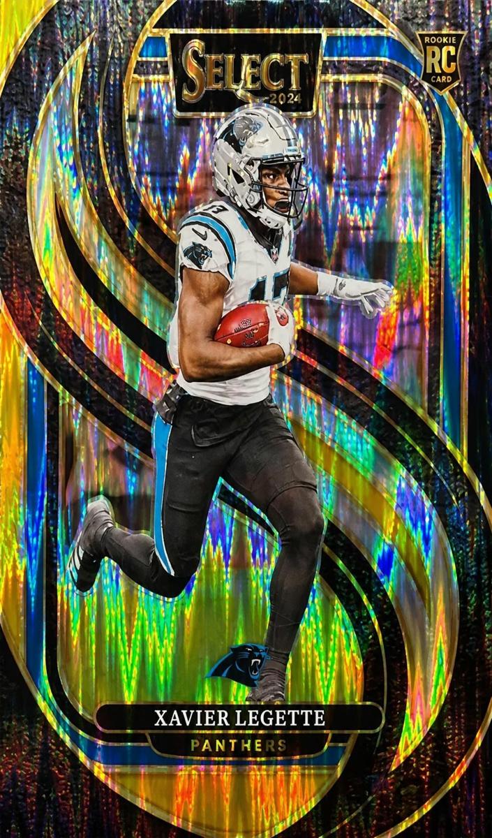 2024 Panini Select Football Red and Yellow Shock Xavier Legette #101