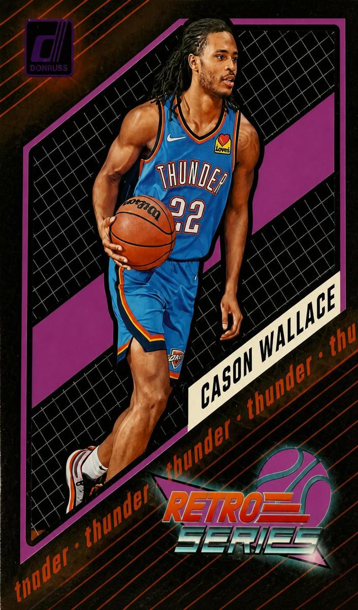2023 Panini Donruss Basketball Press Proof Purple Cason Wallace #9