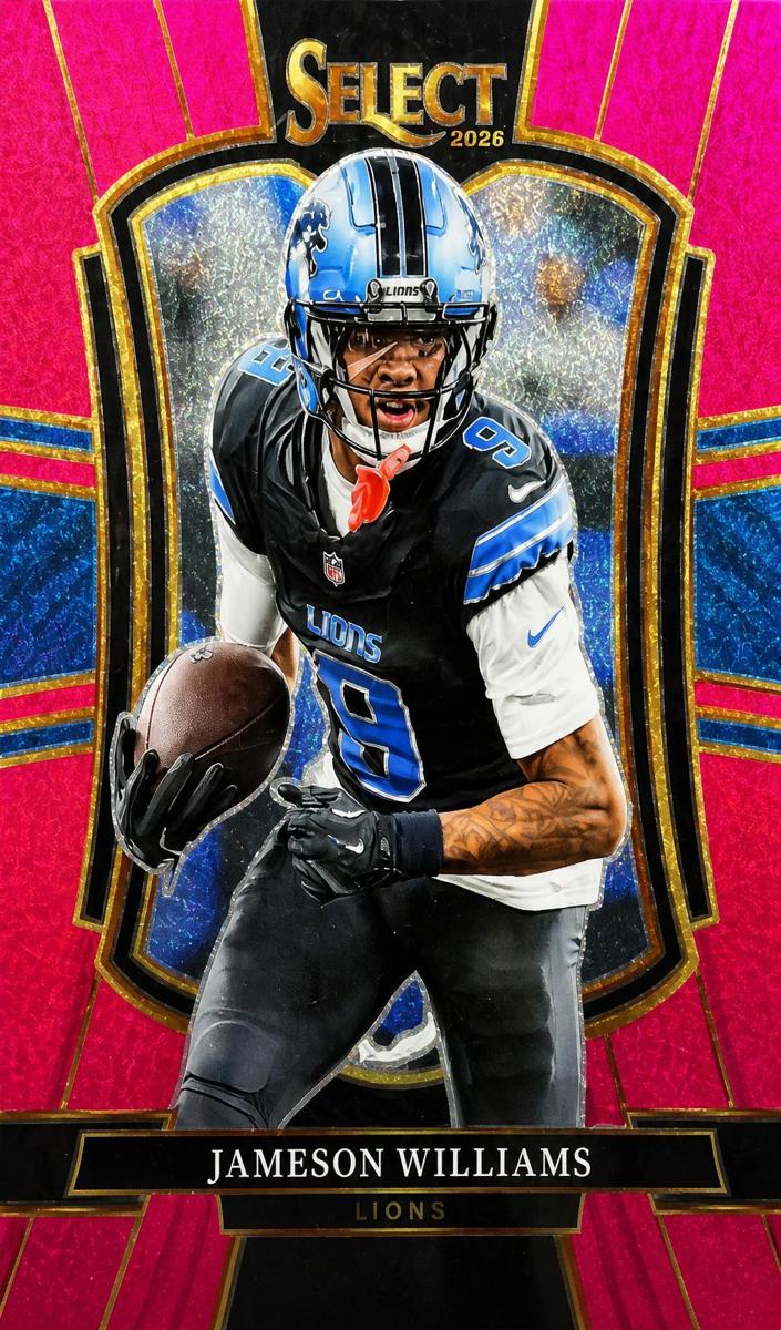 2025 Panini Select Football Pink Glitter Jameson Williams #171