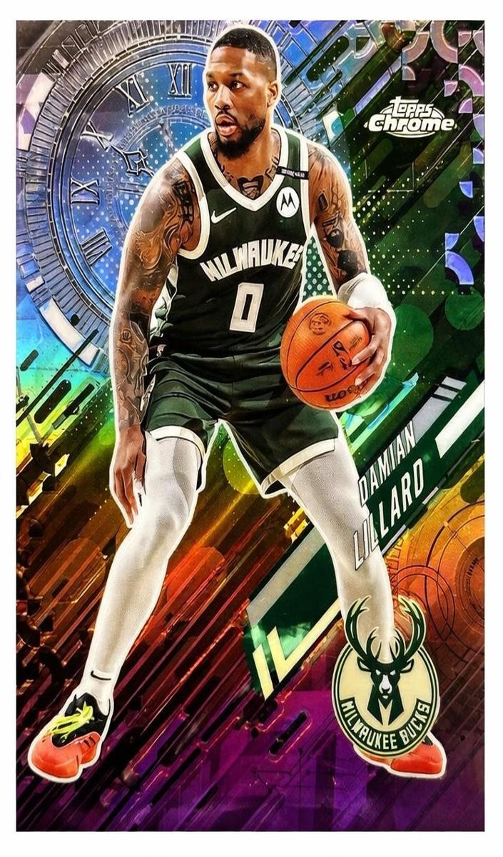 2025 Topps Chrome Basketball Refractor Damian Lillard #GT-10
