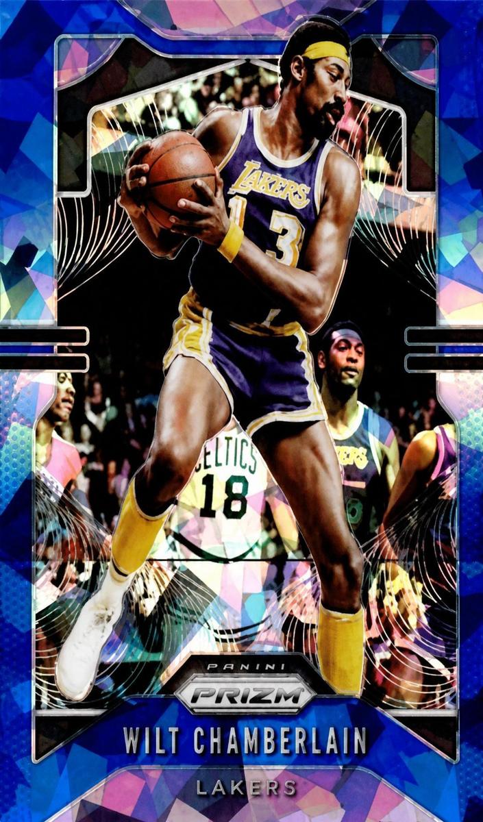2019 Panini Prizm Basketball Blue Ice Wilt Chamberlain #18