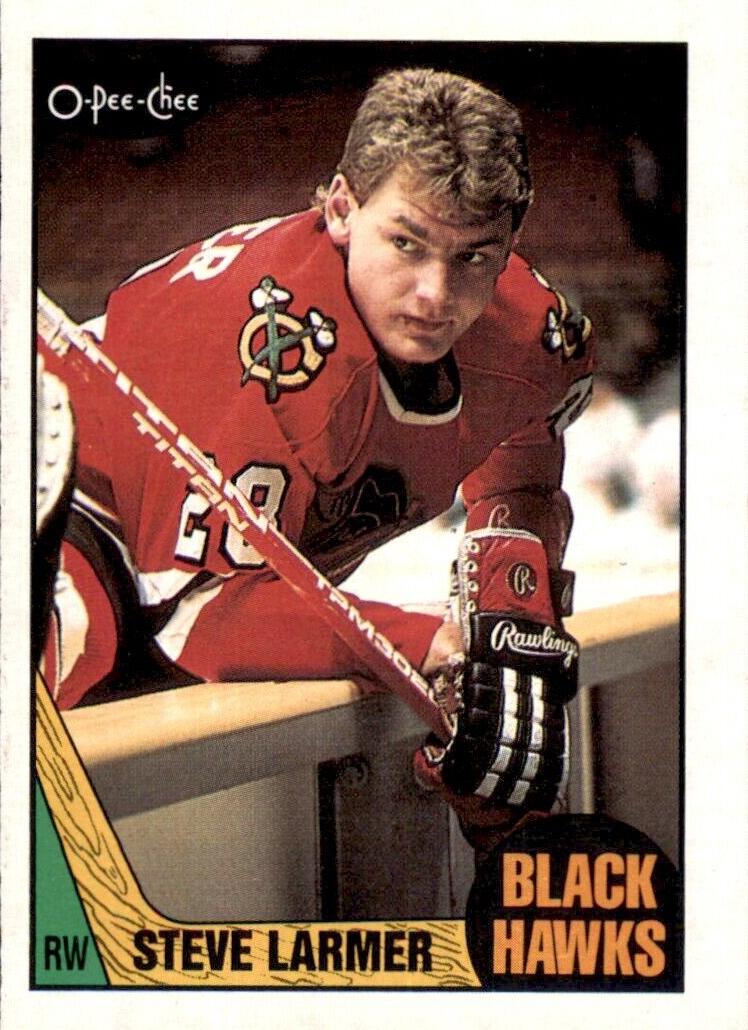 1987 O-Pee-Chee Hockey Steve Larmer #59 PSA 10