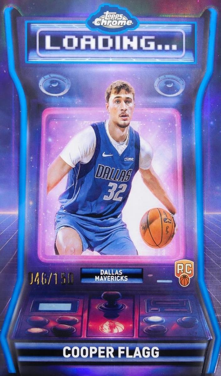 2025 Topps Chrome Basketball Blue Refractor Cooper Flagg #LD-11 PSA 9