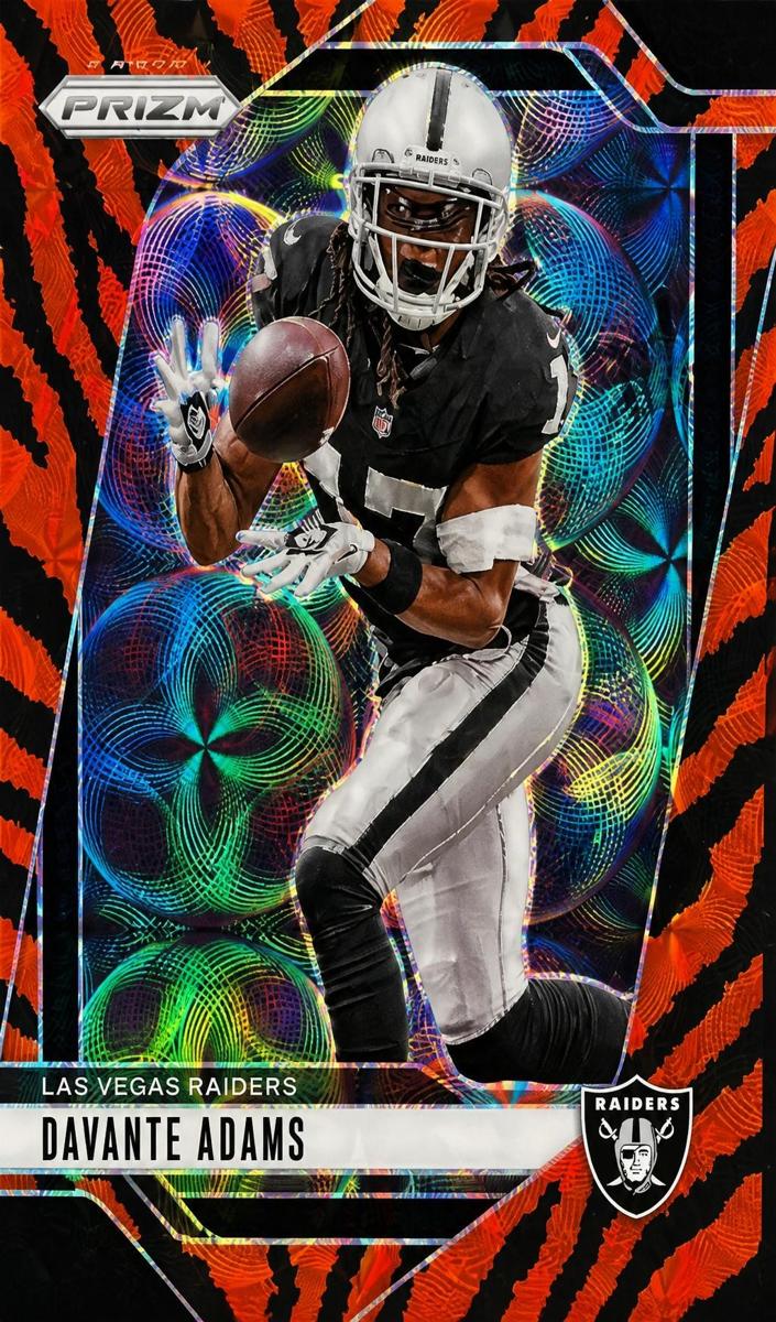 2024 Panini Prizm Football Choice Tiger Stripe Davante Adams #150 PSA 9