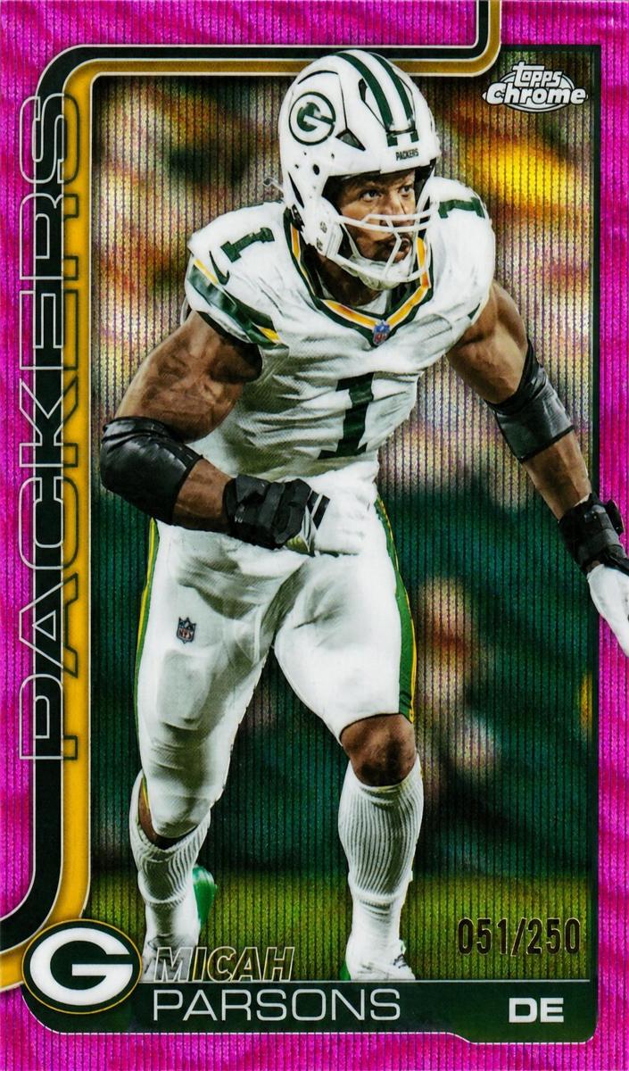 2025 Topps Chrome Football Pink Refractor Micah Parsons #77