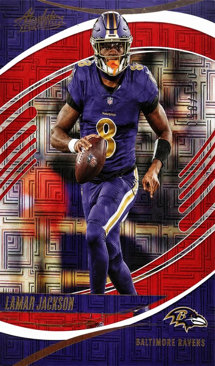 2025 Panini Absolute Football Red Squares Lamar Jackson #97