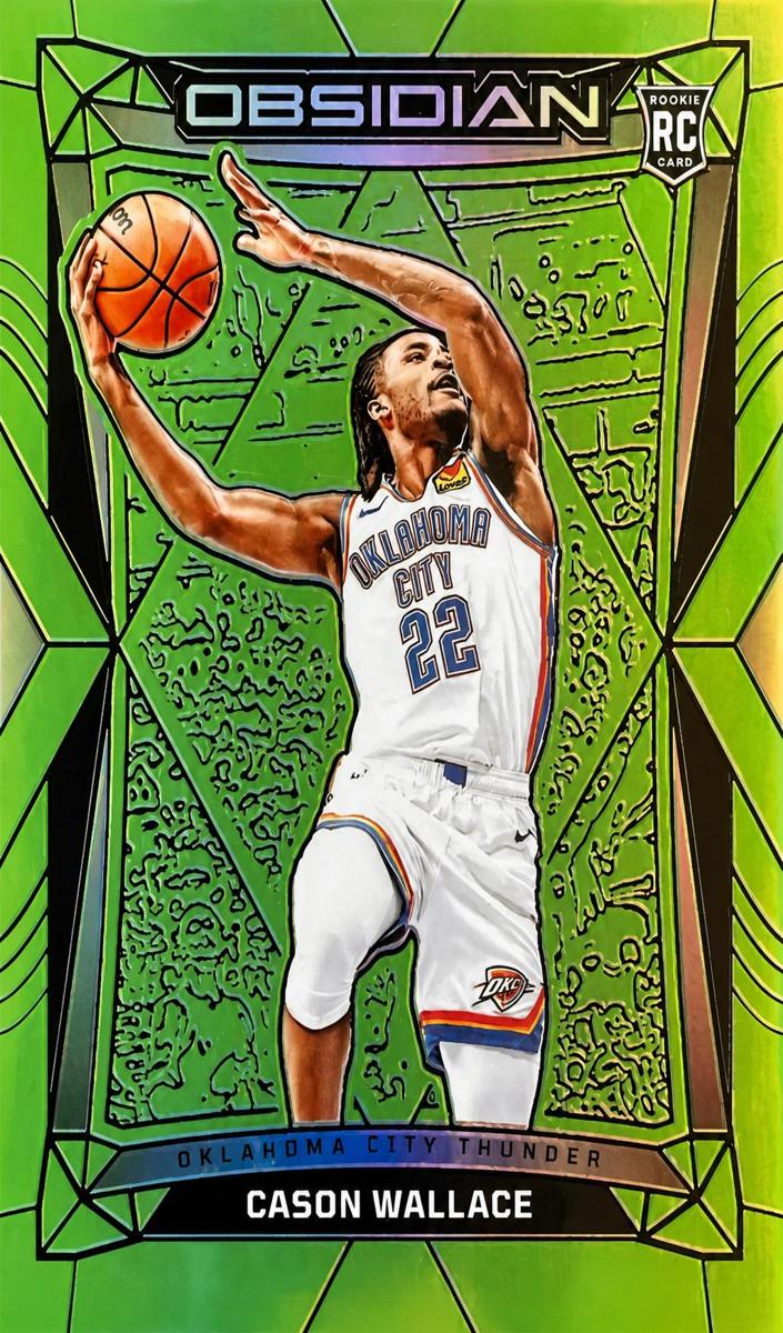 2023 Panini Obsidian Basketball Electric Etch Green Flood Cason Wallace #188