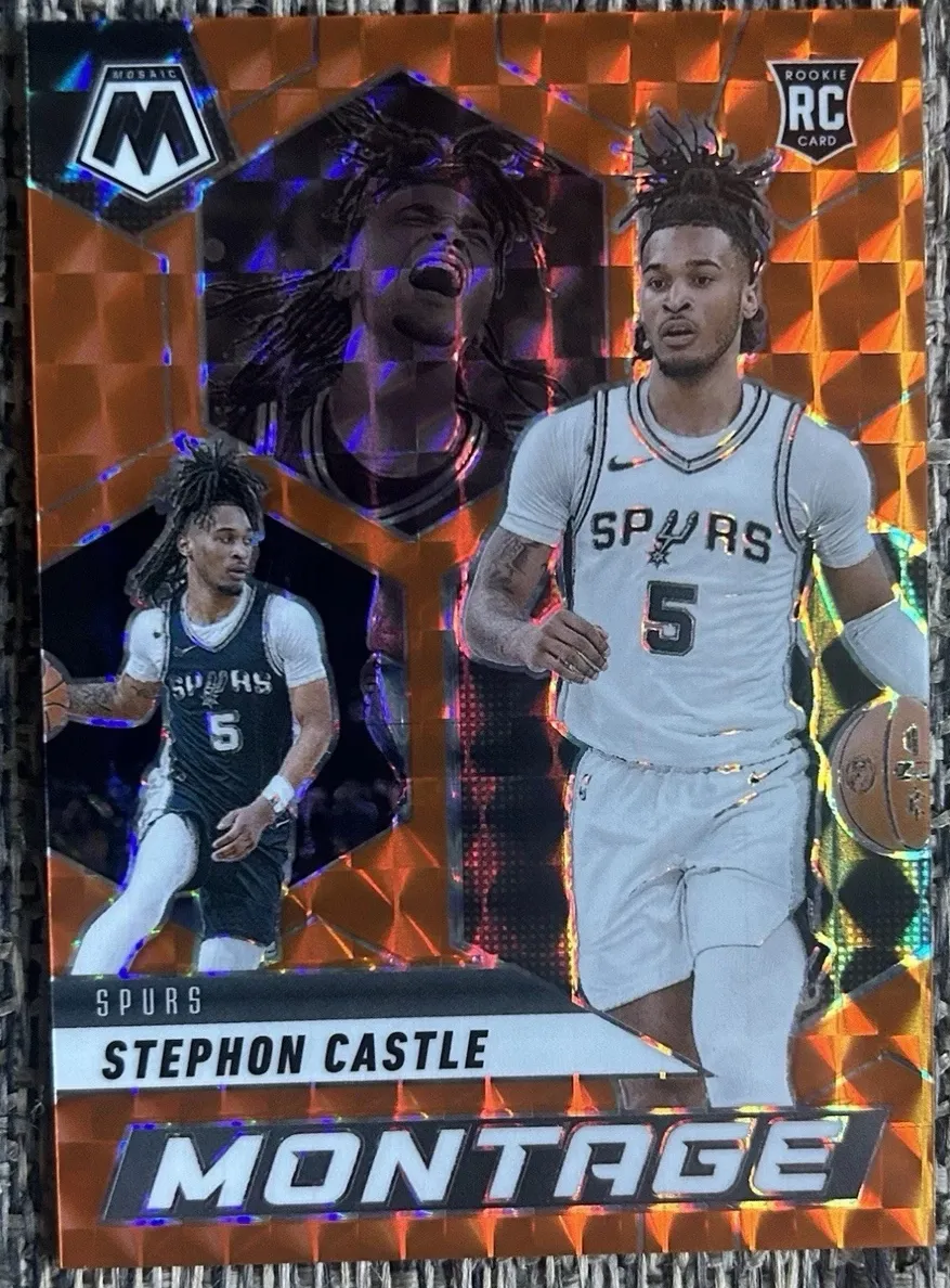 2024 Panini Mosaic Basketball Orange Stephon Castle #21 PSA 9