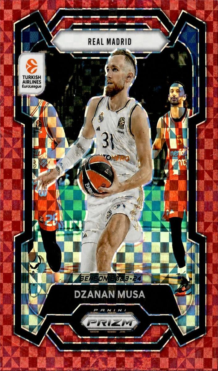 2023 Panini Prizm Turkish Airlines EuroLeague Basketball Red Power Dzanan Musa #25