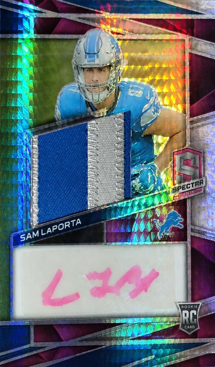 2023 Panini Spectra Football Neon Pink Sam LaPorta #232