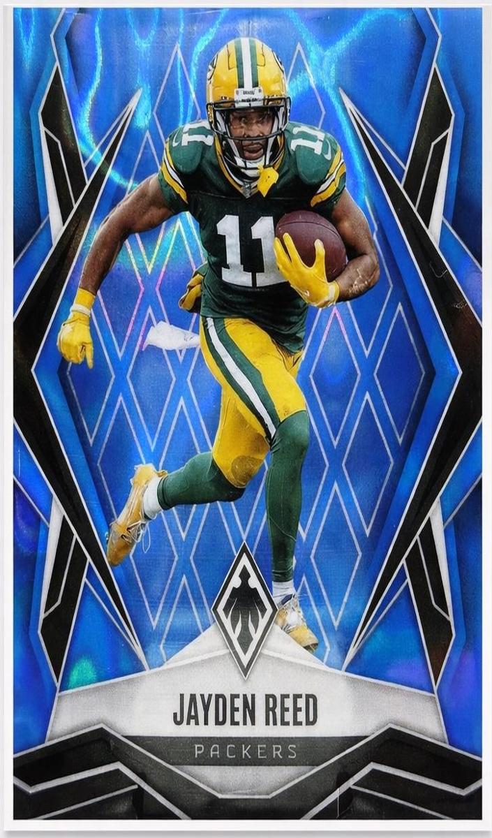 2025 Panini Phoenix Football Light Blue Lava Jayden Reed #39