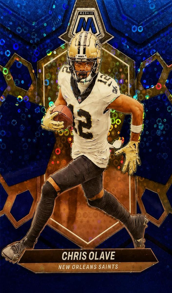2024 Panini Mosaic Football No Huddle Blue Chris Olave #157