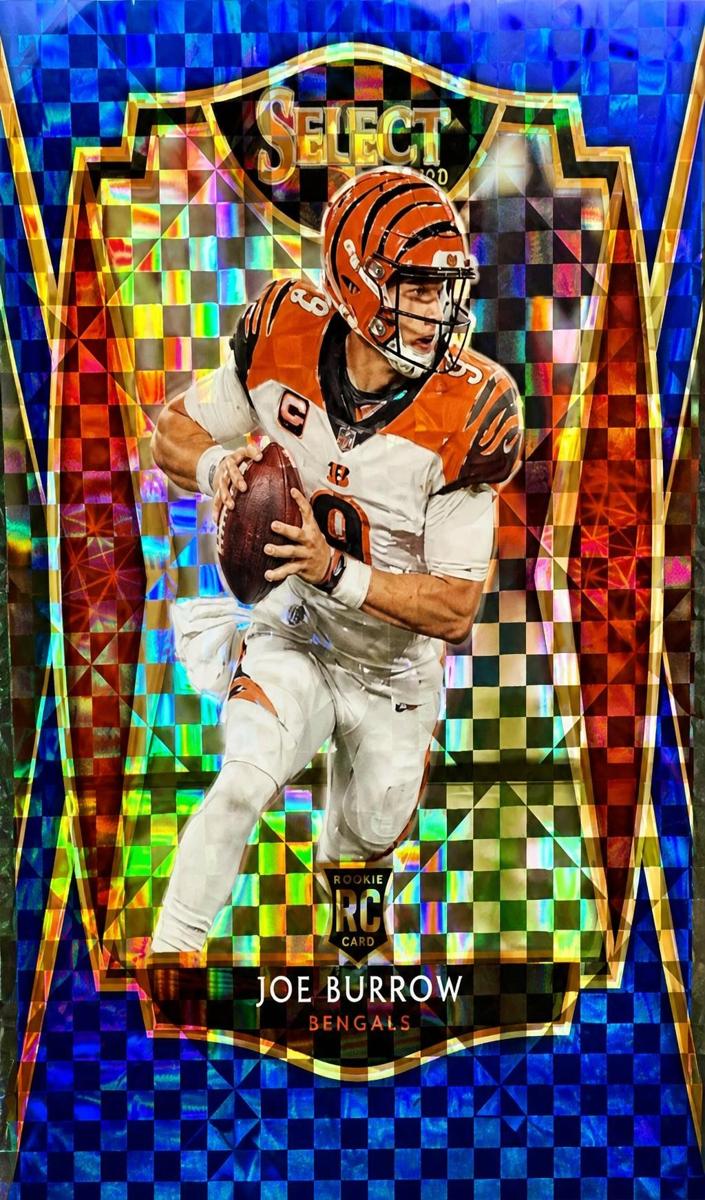 2020 Panini Select Football Blue Prizm Joe Burrow #146 PSA 8.5