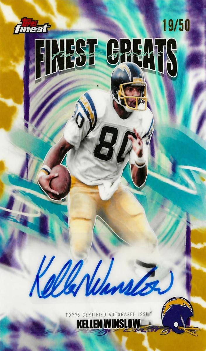 2025 Topps Finest Football Gold Refractor Kellen Winslow #FGA-KW