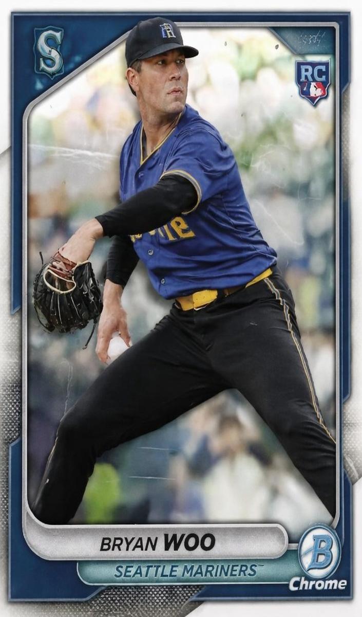 2024 Bowman Chrome Baseball Refractor Bryan Woo #88 PSA 9