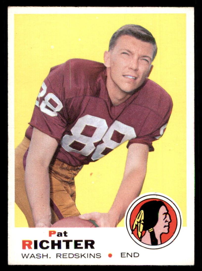 1969 Topps Football Pat Richter #180 PSA 8