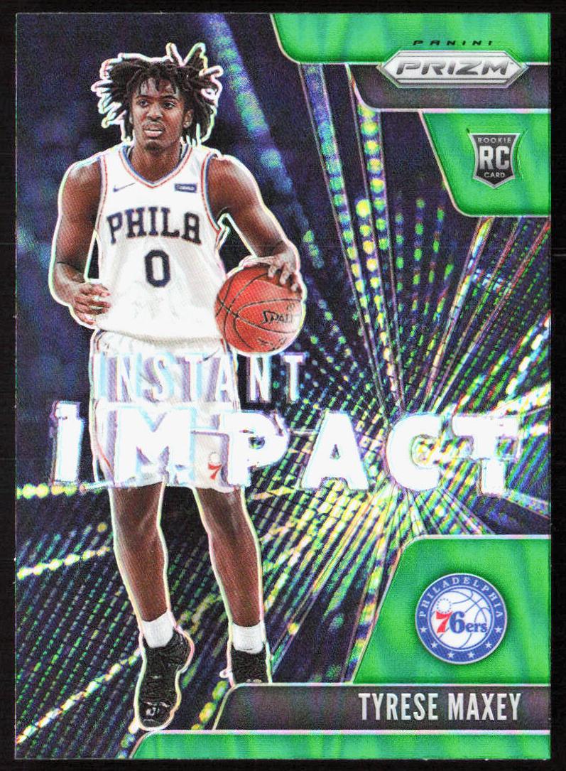 2020 Panini Prizm Basketball Prizms Green Tyrese Maxey #16 SGC 9.5