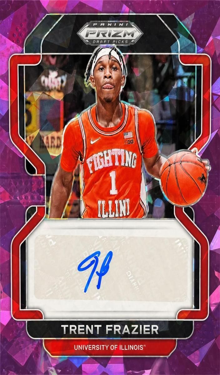 2022 Panini Prizm Draft Picks Basketball Purple Ice Trent Frazier #DP-TFR
