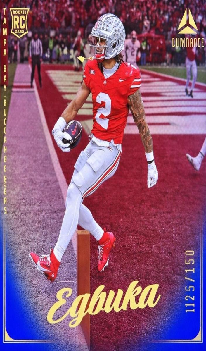 2025 Panini Luminance Football Blue Emeka Egbuka #184