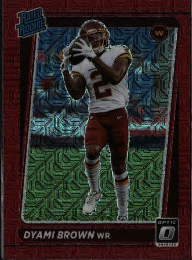 2021 Donruss Optic Football Red Mojo Dyami Brown #223 PSA 8