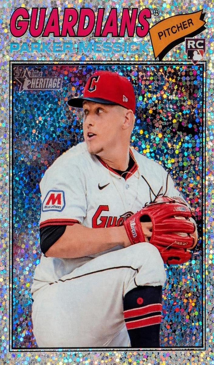 2026 Topps Heritage Baseball Silver Sparkle Refractor Parker Messick #242
