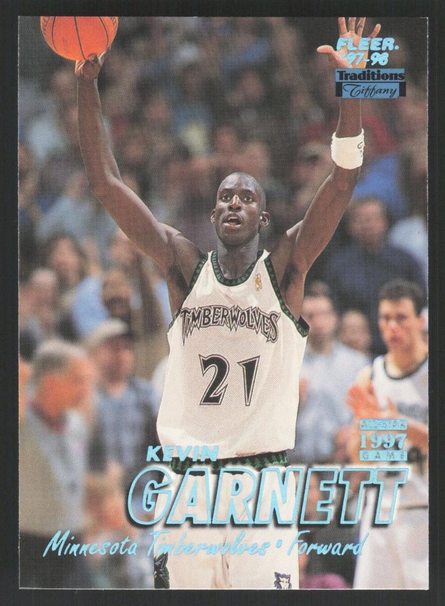 1997 Fleer Basketball Tiffany Kevin Garnett #250 PSA 9
