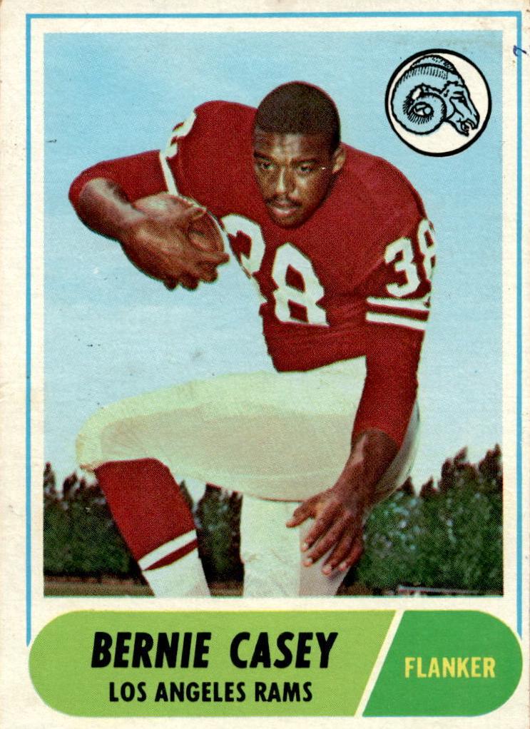 1968 Topps Football Bernie Casey #28 PSA 8