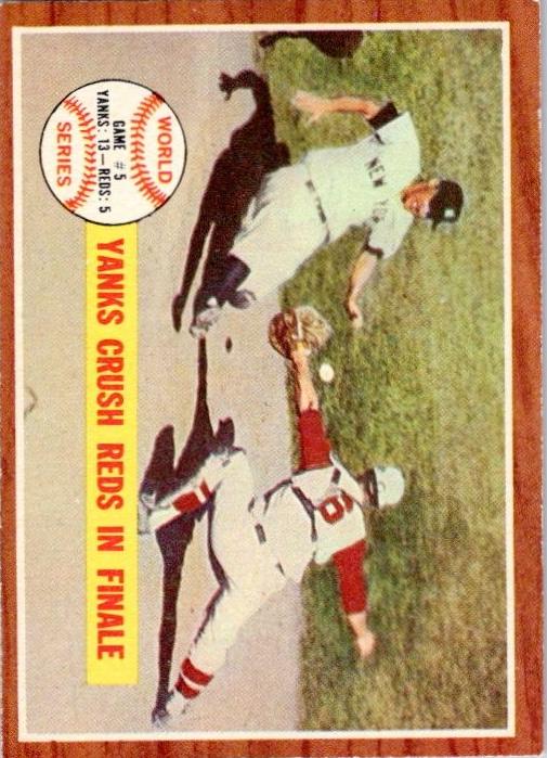 1962 Topps Baseball Yanks Crush Reds in Finale World Series Game #5 #236