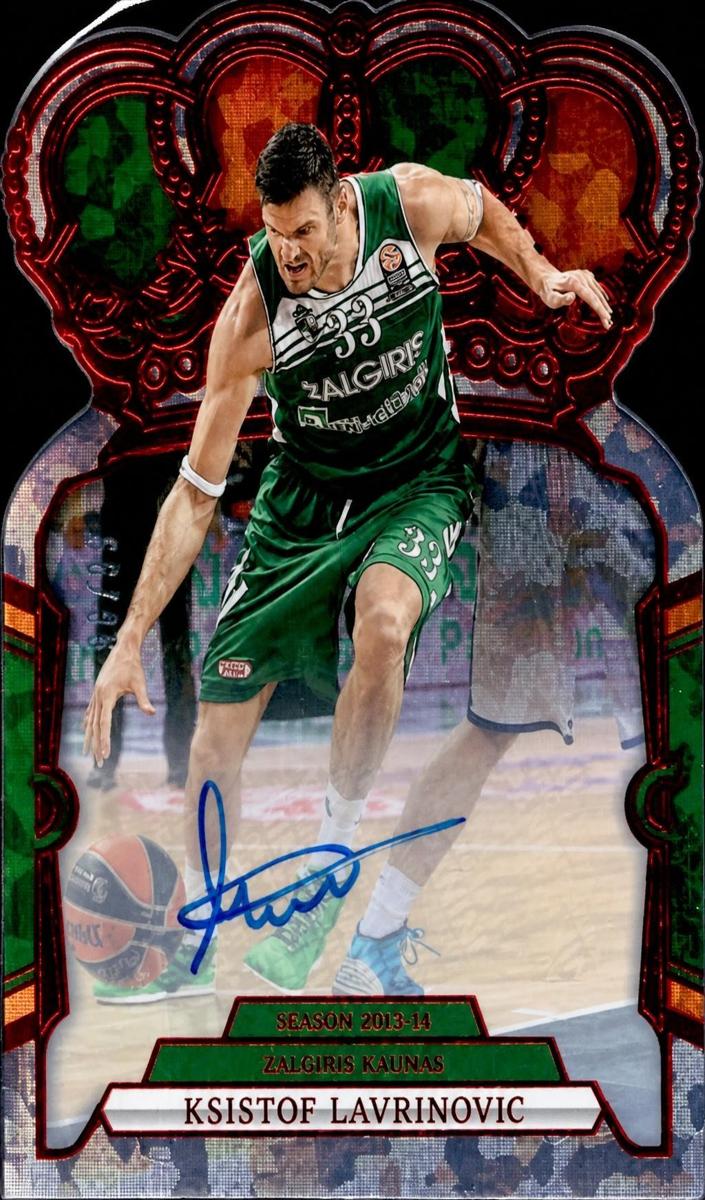 2023 Panini Crown Royale Turkish Airlines EuroLeague Basketball Crystal Red Ksistof Lavrinovic #58