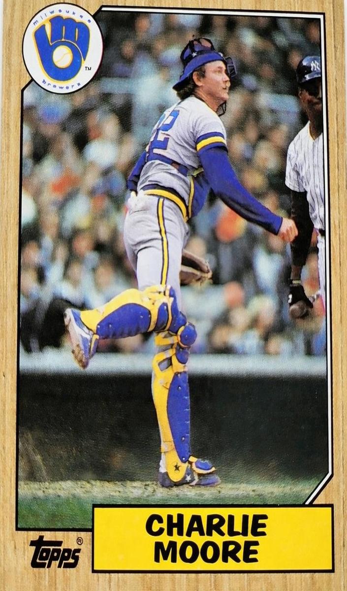 1987 Topps Baseball Charlie Moore #676