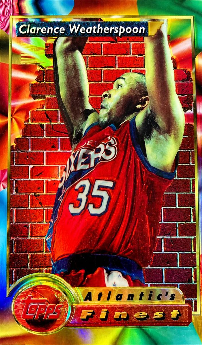 1993 Topps Finest Basketball Refractor Clarence Weatherspoon #91