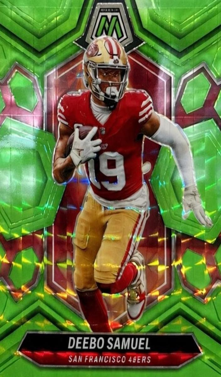 2024 Panini Mosaic Football Green Fluorescent Deebo Samuel #192