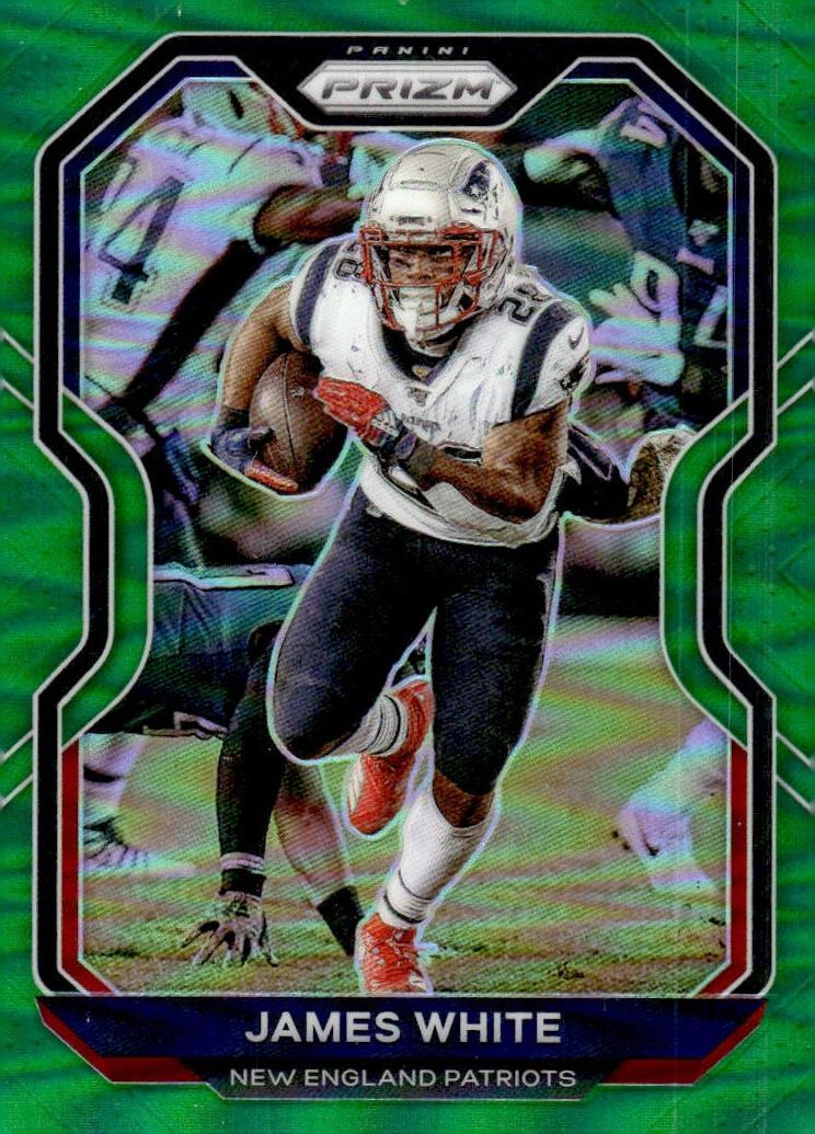 2020 Panini Prizm Football Green Prizm James White #21