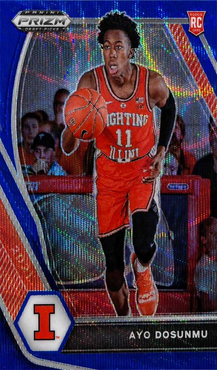 2021 Panini Prizm Draft Picks Basketball Blue Wave Ayo Dosunmu #20