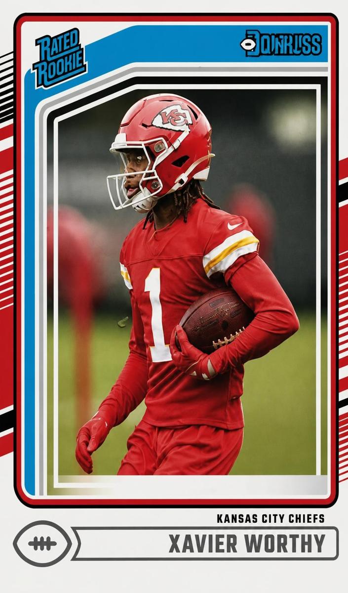 2024 Panini Donruss Football Aqueous Test Xavier Worthy #398