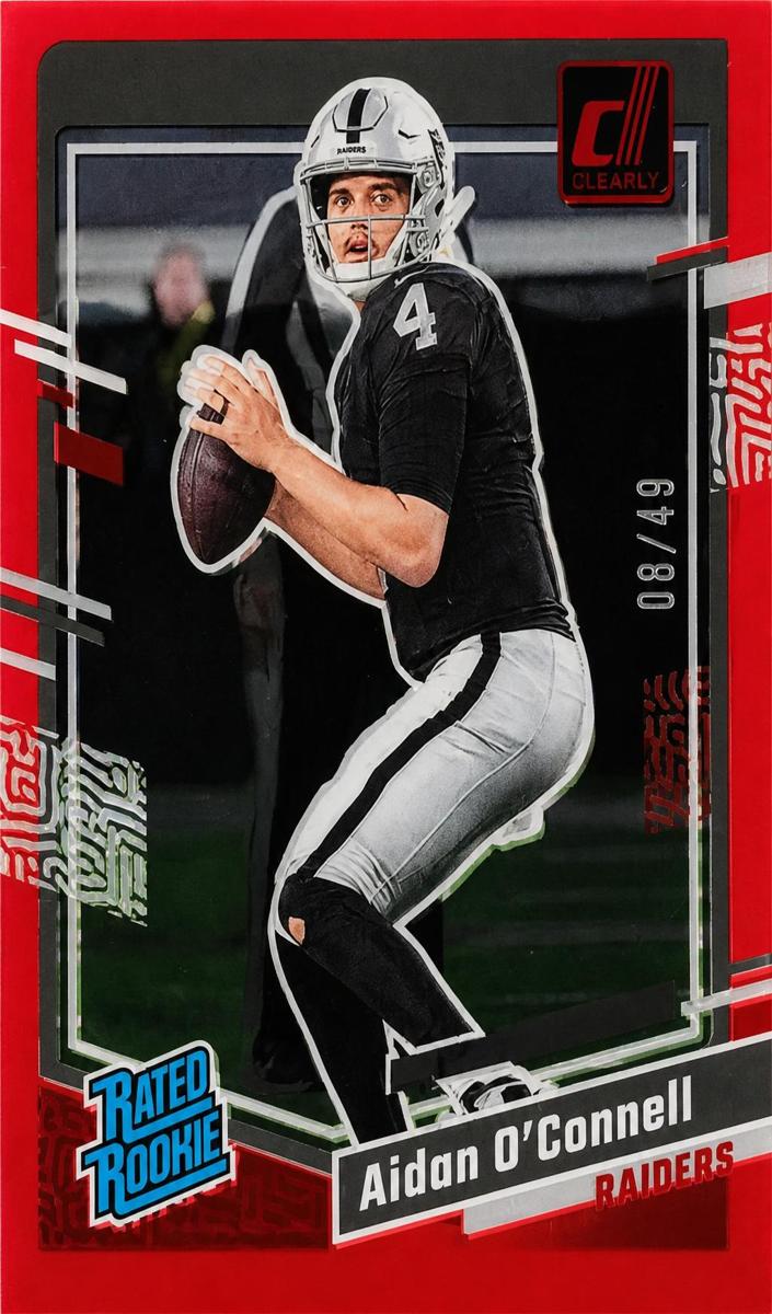 2023 Panini Clearly Donruss Football Red Aidan O'Connell #51 PSA 10
