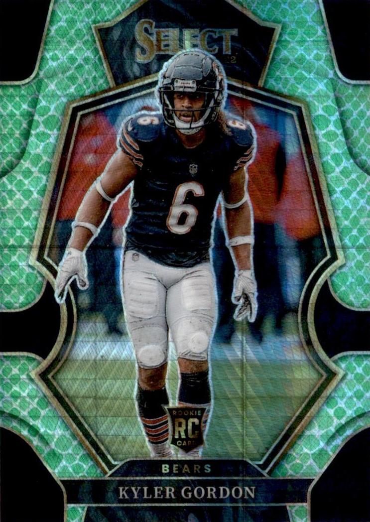 2022 Panini Select Football Dragon Scale Prizm Kyler Gordon #118