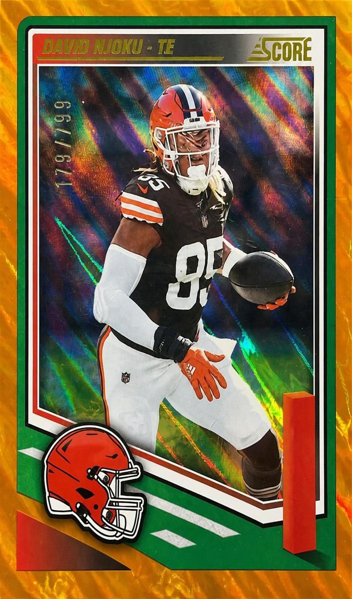 2025 Panini Score Football Lava David Njoku #113