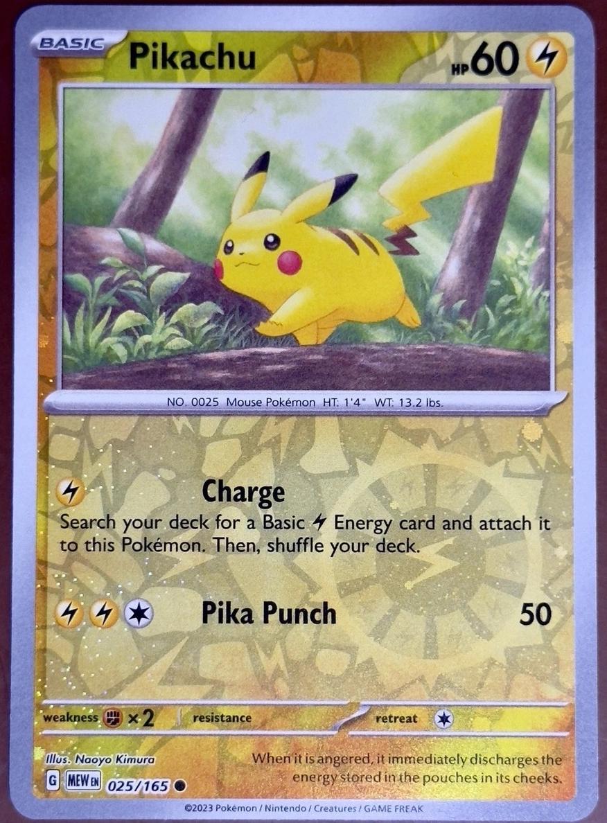 2023 Pokemon Scarlet & Violet 151 Cosmos Holo Pikachu #25