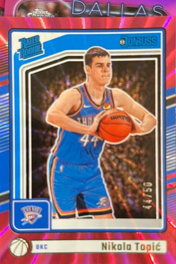 2024 Panini Donruss Basketball Holo Pink Laser Nikola Topic #208