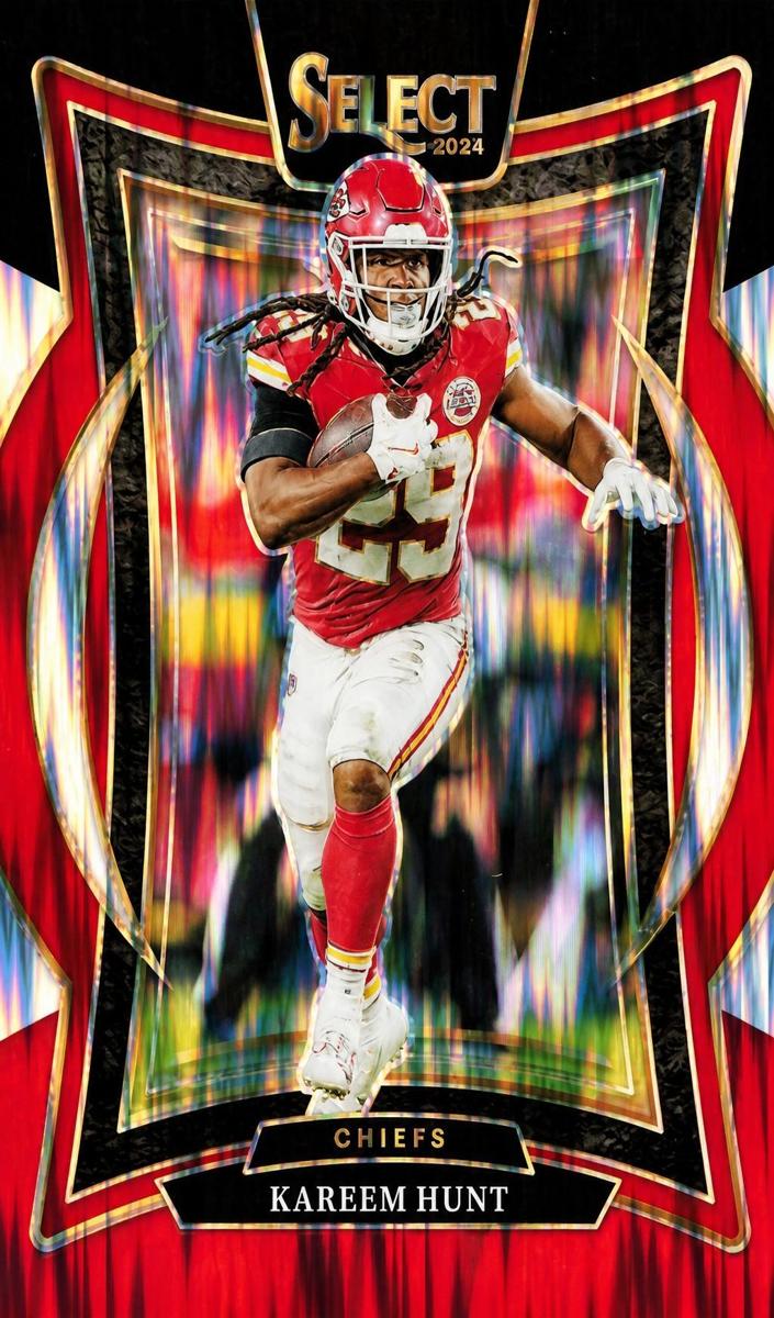 2024 Panini Select Football Black and Red Shock Kareem Hunt #75