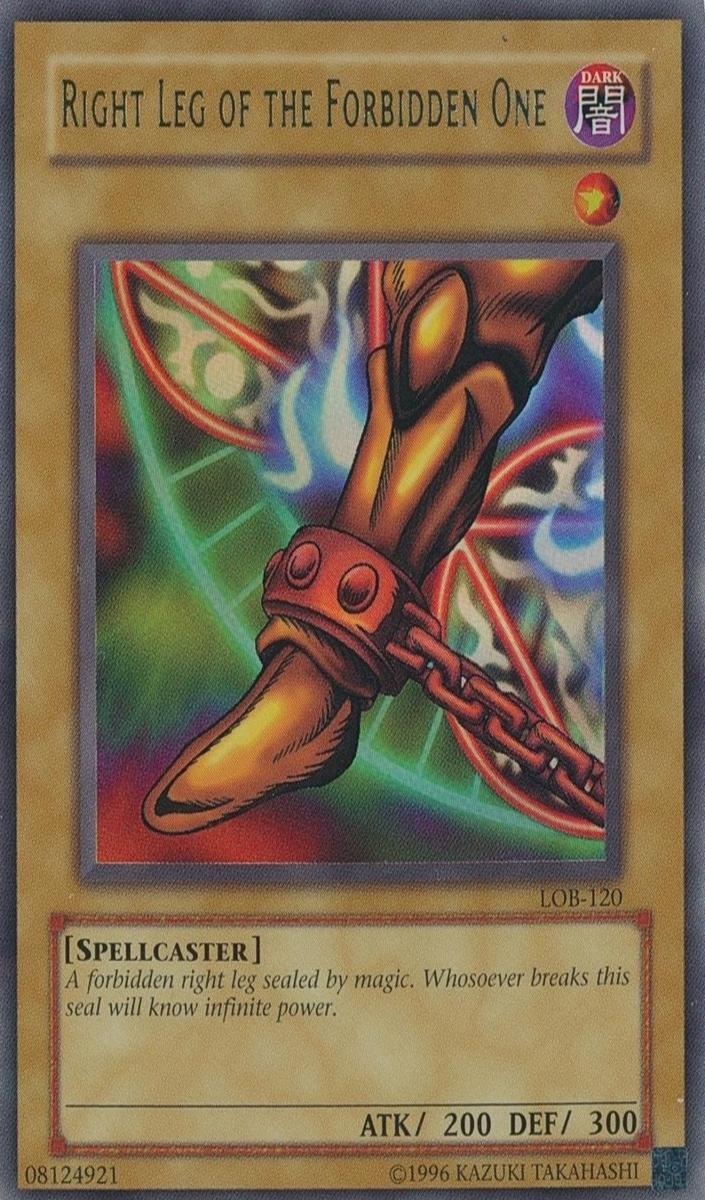 2002 Yu-Gi-Oh! Legend of Blue Eyes White Dragon Right Leg of the Forbidden One #LOB-120 PSA 9