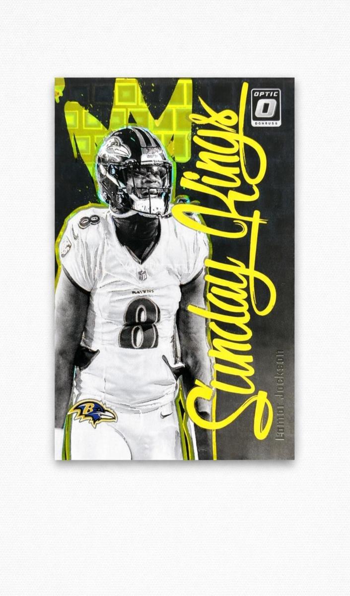 2024 Donruss Optic Football Black Pandora Lamar Jackson #28 PSA 9