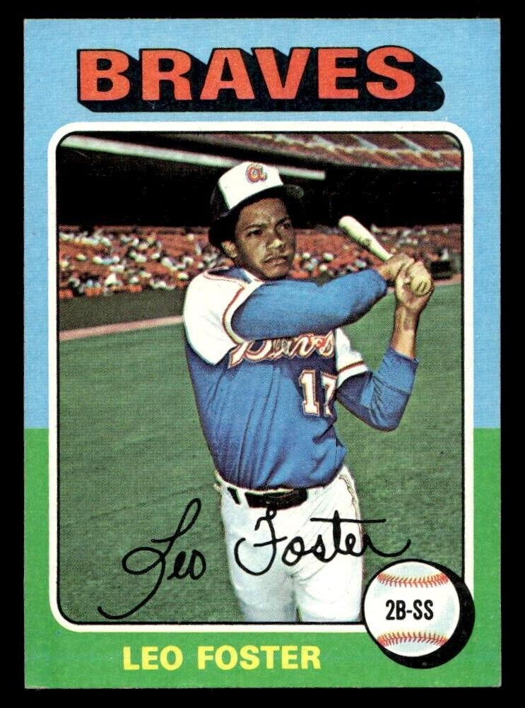 1975 Topps Mini Baseball Leo Foster #418 PSA 9