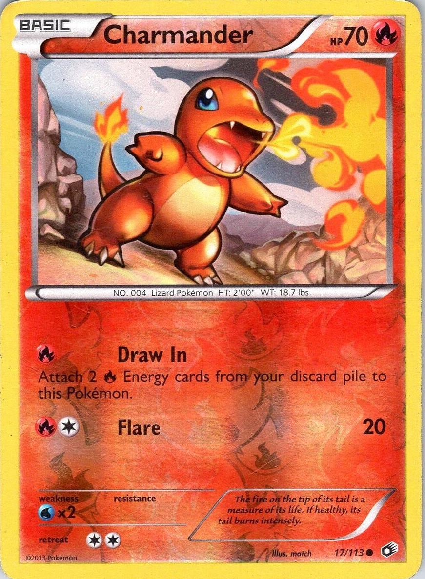 2013 Pokemon Black & White Legendary Treasures Reverse Holo Charmander #17 PSA 9