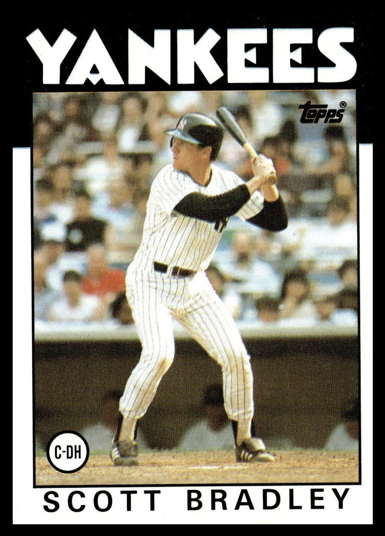 1986 Topps Baseball Scott Bradley #481 PSA 7.5