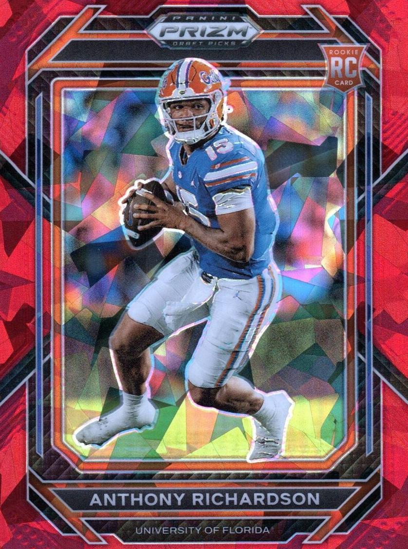 2023 Panini Prizm Draft Picks Football Red Ice Anthony Richardson #104 PSA 9