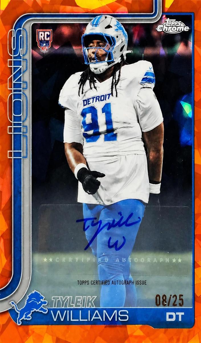 2025 Topps Chrome Sapphire Football Orange Tyleik Williams #RA-TW