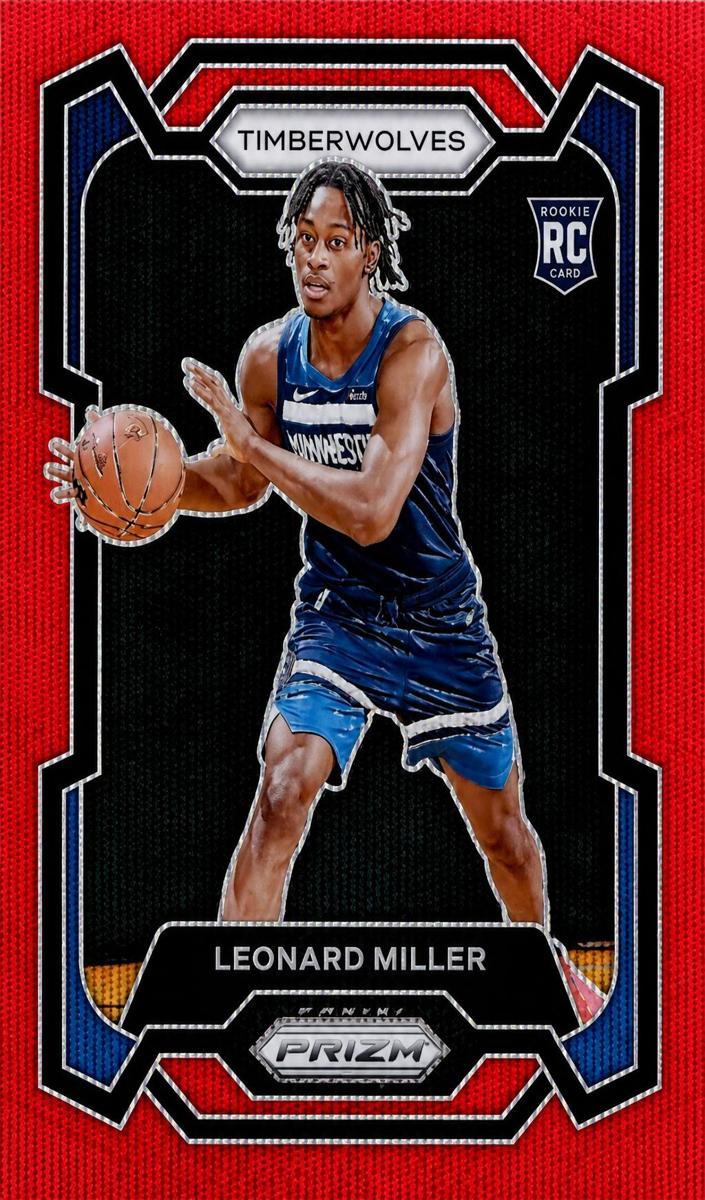 2023 Panini Prizm Basketball Ruby Wave Leonard Miller #155 PSA 10