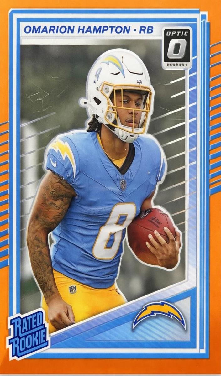 2025 Donruss Optic Football Orange Omarion Hampton #212